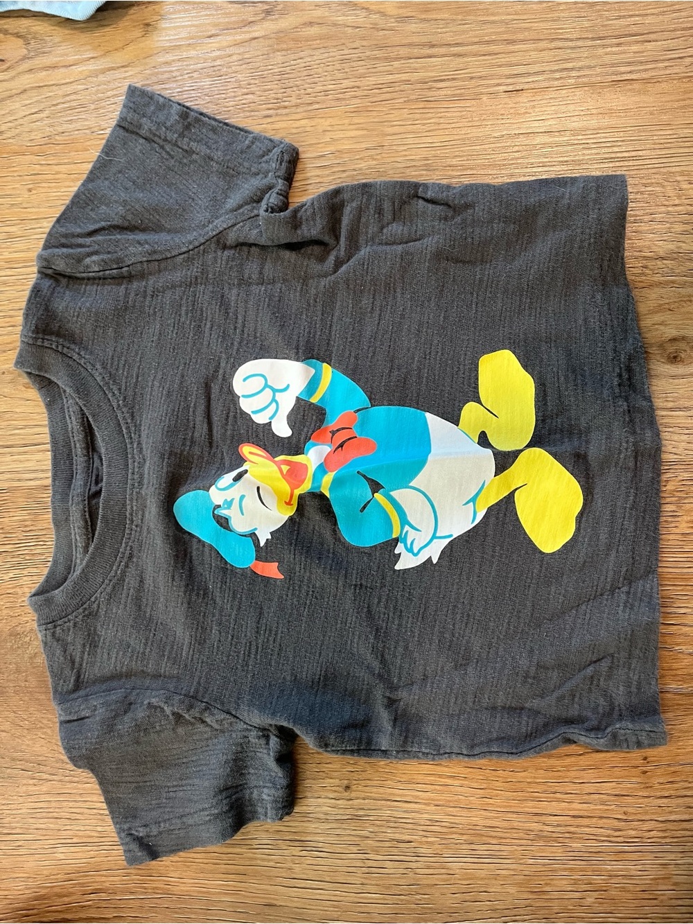 Disney, Short Sleeve Shirt, Grey with Donald Duck, 12 months
